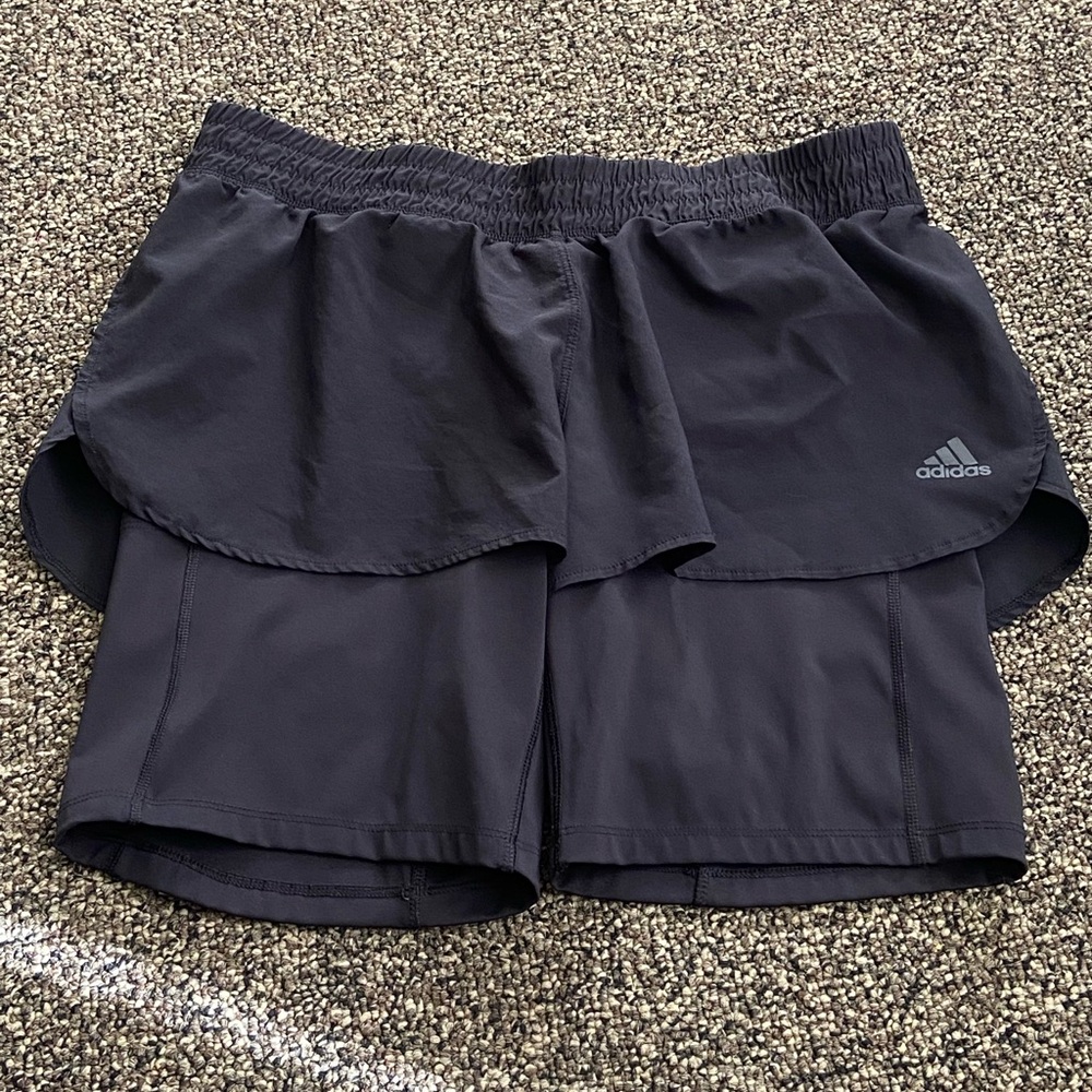adidas Navy 2-in-1 Active Skort with Compression Shorts, size:M - Picture 2 of 12